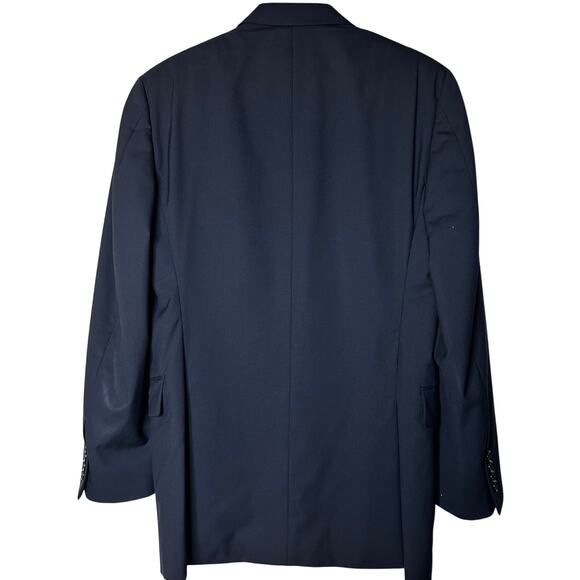Burberry London Suit Coat Blazer Navy Size 38R 100% Worsted Wool Union Made USA - Picture 2 of 8